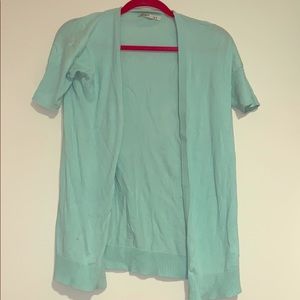 Petite mint old navy open front cardigan.